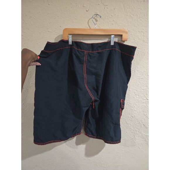 True Religion Men's Big T Board Shorts Black PTRB011S size 42 With Defect - Picture 6 of 9